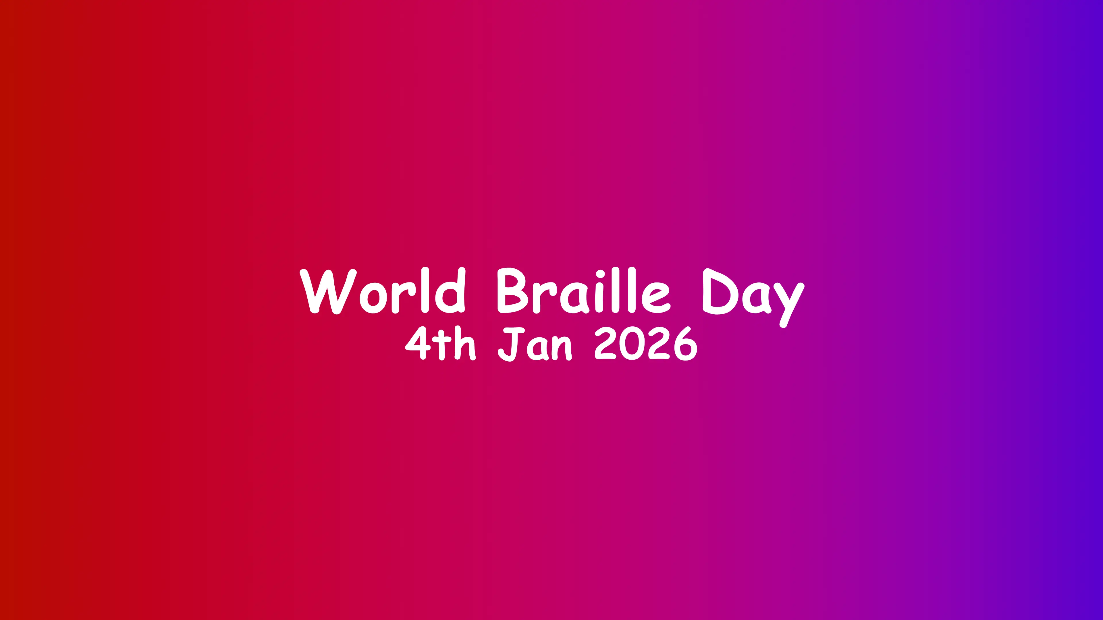 World Braille Day 2026 cover image